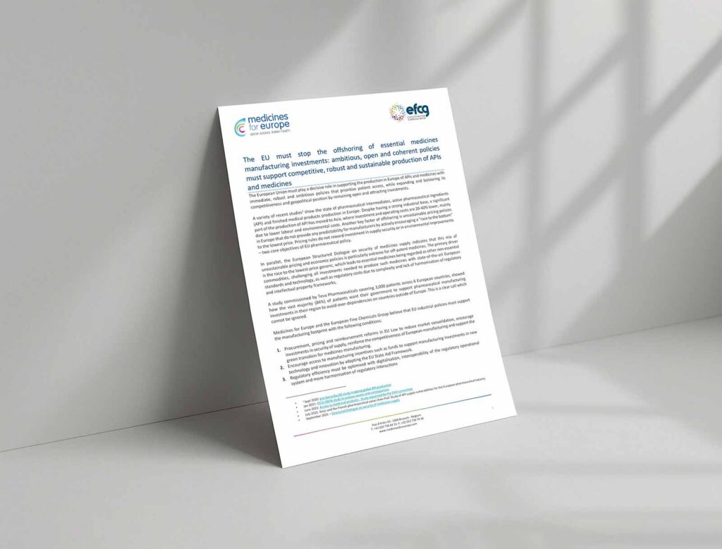 EFCG – MfE Press release on manufacturing
