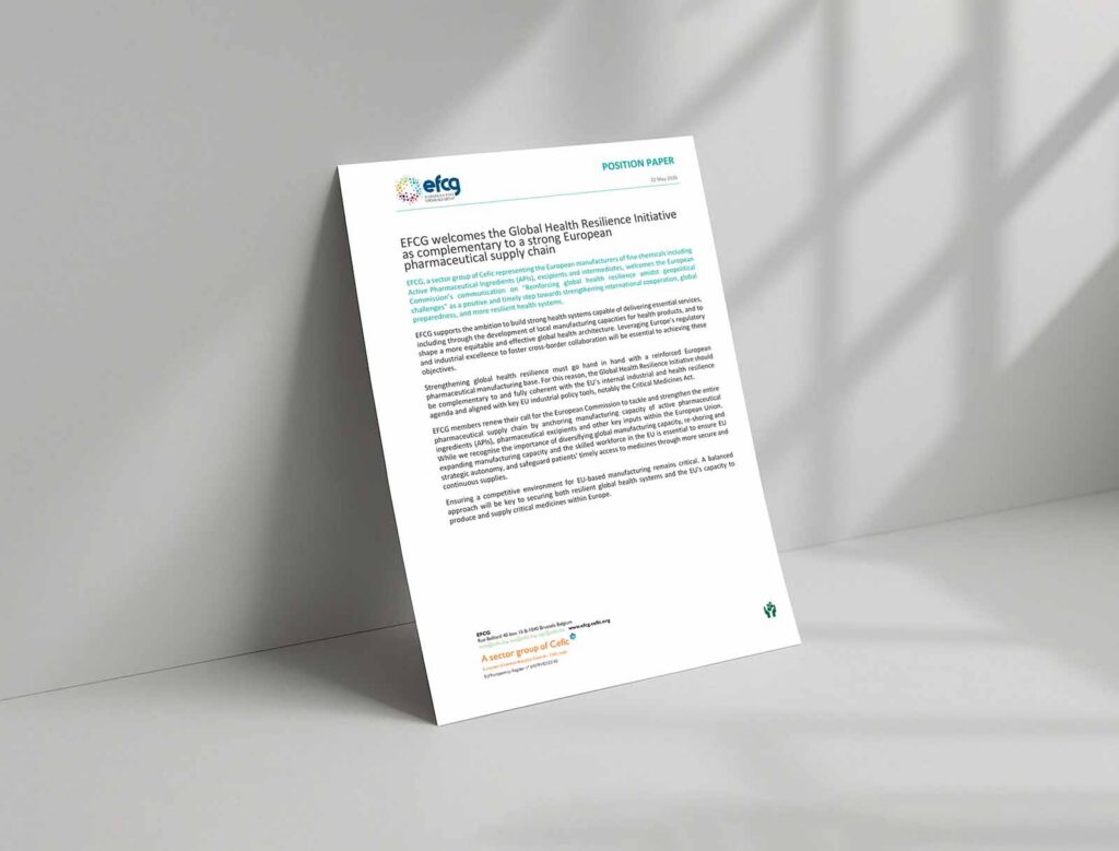 EFCG Position Paper on the Global Health Resilience Initiative