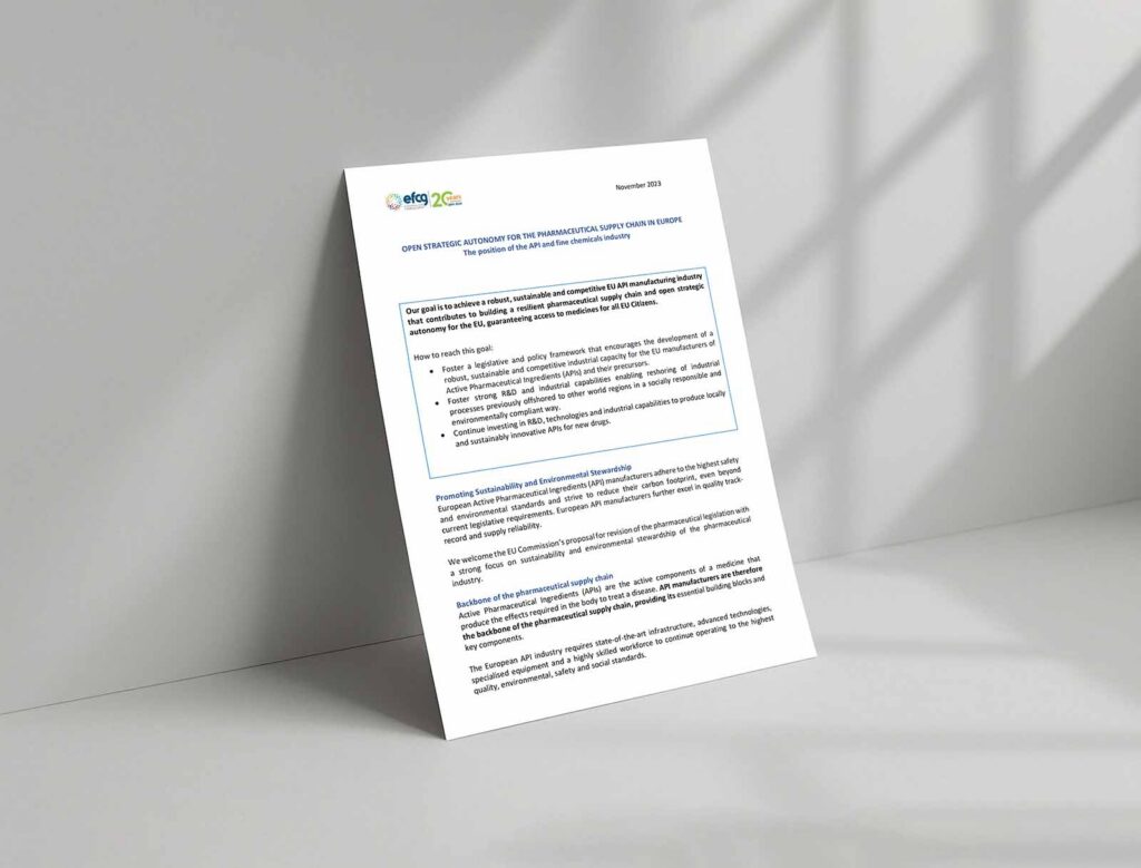Open Strategic Autonomy for the Pharmaceutical Supply Chain in Europe