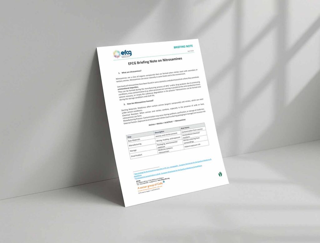 EFCG Briefing Note on Nitrosamines